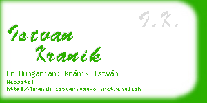 istvan kranik business card