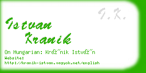 istvan kranik business card